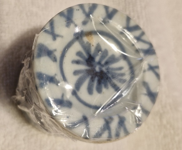 古玩陶瓷青花胭脂盒真品鑒賞圖