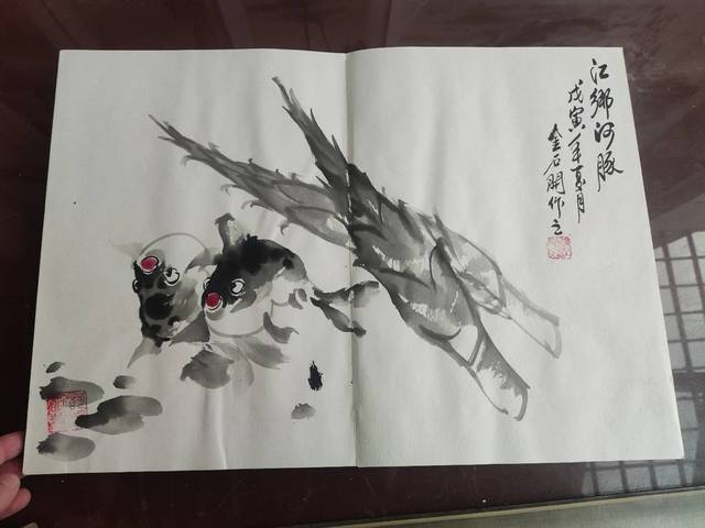 古玩字畫已故河南名家金石開  花鳥冊頁拍賣，當前價格1元