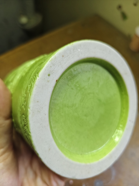 古玩陶瓷魚化龍筆筒真品鑒賞圖