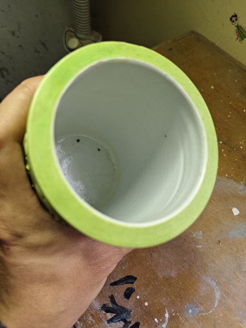 古玩陶瓷魚化龍筆筒真品鑒賞圖