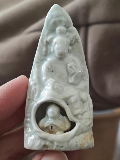 古玩陶瓷影青佛龕真品鑒賞圖