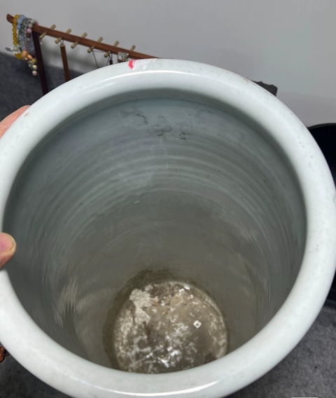 古玩陶瓷粉彩風景紋帽筒真品鑒賞圖