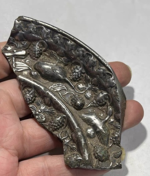 古玩銅器銅鏡殘片真品鑒賞圖