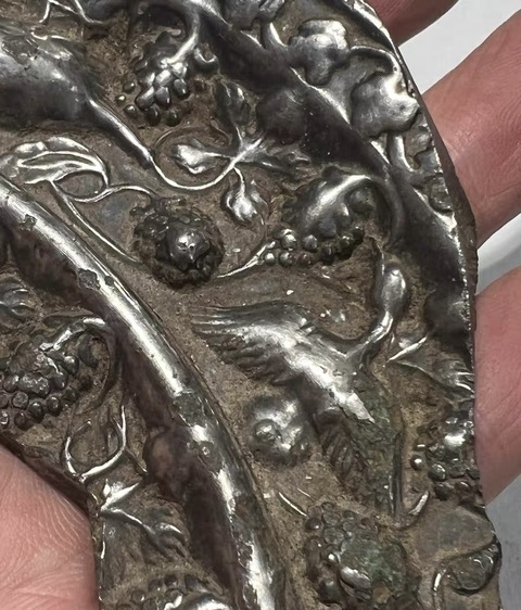 古玩銅器銅鏡殘片真品鑒賞圖