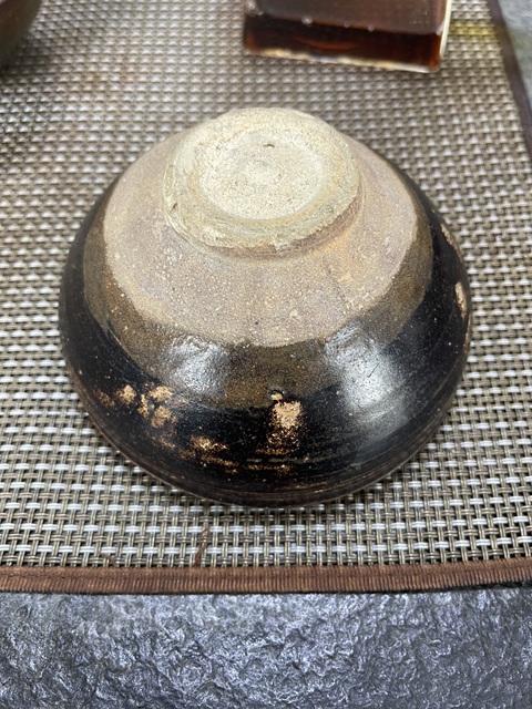 古玩陶瓷吉州窯雙鳳紋盞真品鑒賞圖