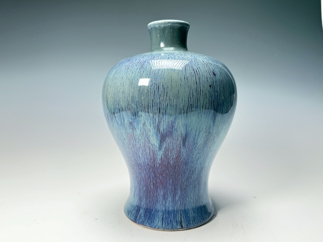 古玩陶瓷清中期·窯變釉梅瓶真品鑒賞圖