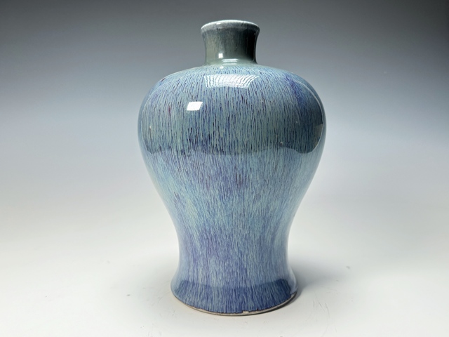 古玩陶瓷清中期·窯變釉梅瓶真品鑒賞圖