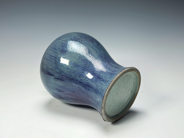 古玩陶瓷清中期·窯變釉梅瓶真品鑒賞圖