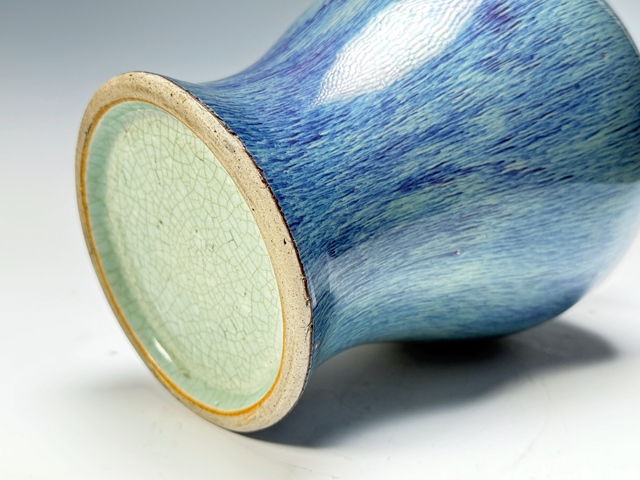 古玩陶瓷清中期·窯變釉梅瓶真品鑒賞圖