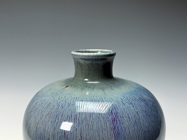 古玩陶瓷清中期·窯變釉梅瓶真品鑒賞圖