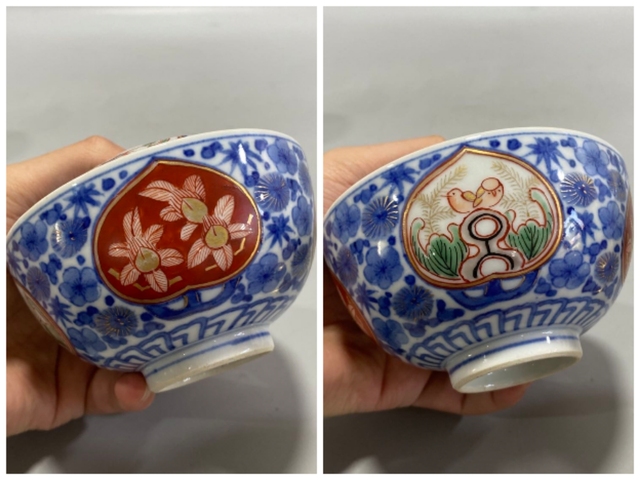 古玩陶瓷民國青花五彩蓋碗真品鑒賞圖