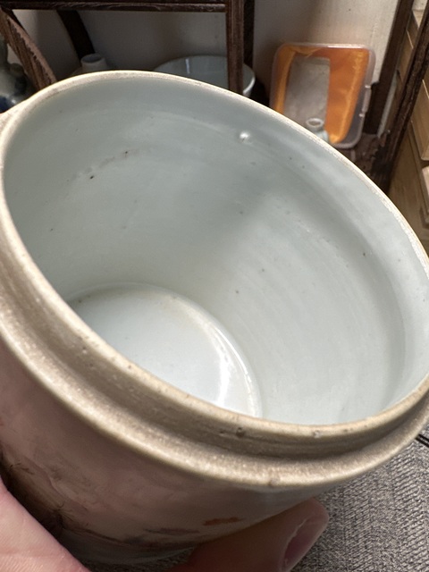 古玩陶瓷粉彩人物蓋罐真品鑒賞圖