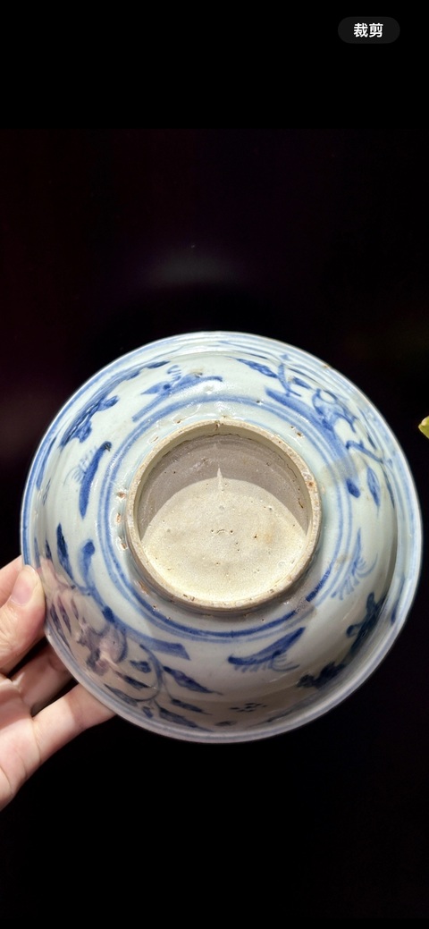 古玩陶瓷青花虎紋茶碗真品鑒賞圖
