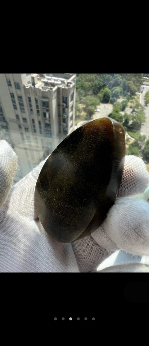 古玩雜項仿xi jiao 動物角質切片掛飾真品鑒賞圖