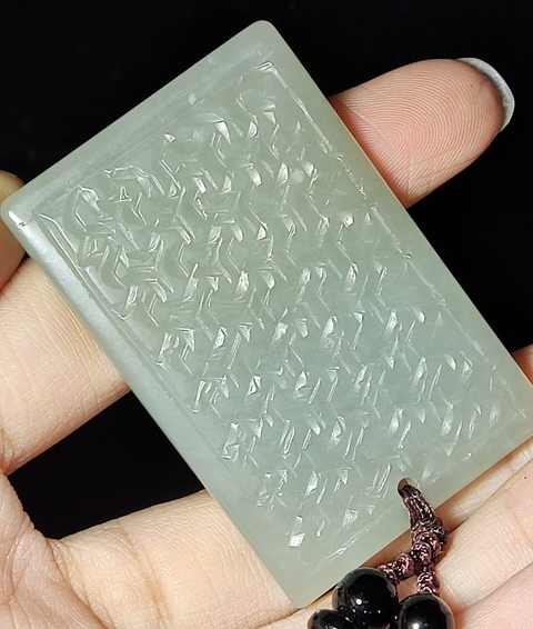 古玩玉器和田玉雕“席紋牌”真品鑒賞圖