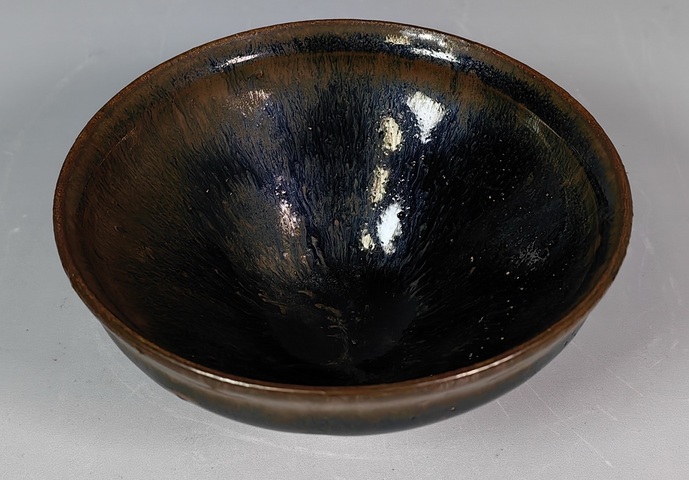 古玩陶瓷宋窯變兔毫建窯盞拍賣，當前價格15000元