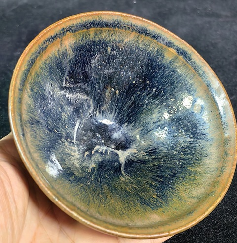 古玩陶瓷宋窯變兔毫建窯盞拍賣，當前價格15000元