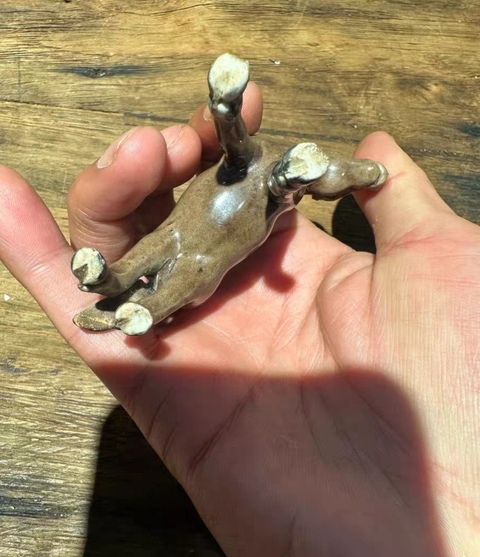 古玩陶瓷褐釉馬真品鑒賞圖