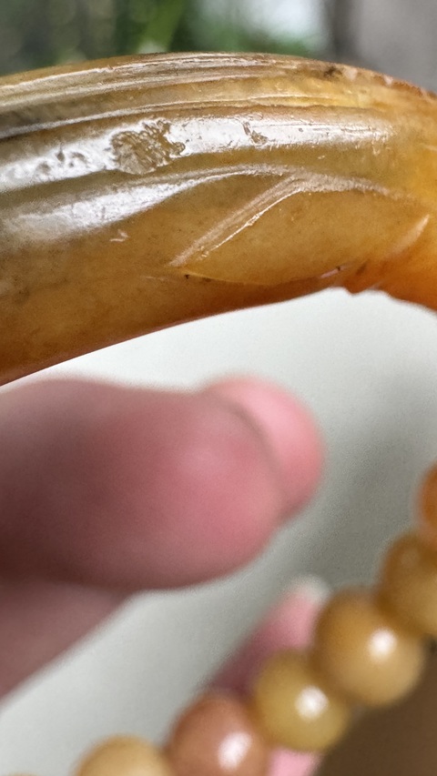 古玩玉器和田手鐲殘件真品鑒賞圖