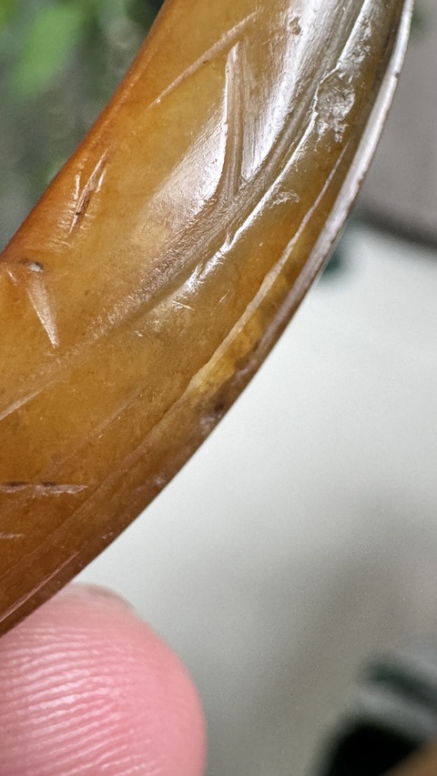 古玩玉器和田手鐲殘件真品鑒賞圖