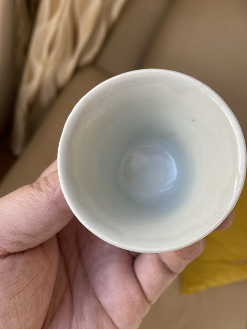 古玩陶瓷晚清青花杯真品鑒賞圖