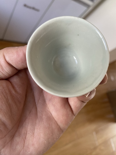 古玩陶瓷晚清青花杯真品鑒賞圖