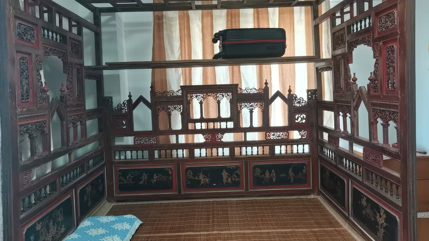 古玩雜項(xiàng)架子床真品鑒賞圖