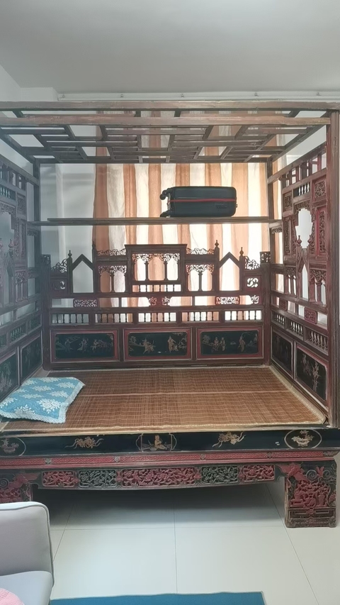 古玩雜項(xiàng)架子床真品鑒賞圖