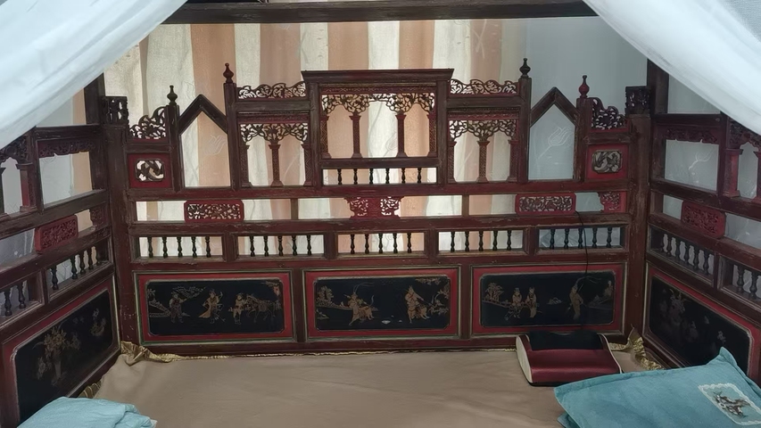 古玩雜項(xiàng)架子床真品鑒賞圖
