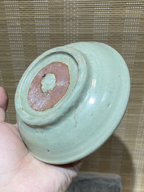 古玩陶瓷宋末元初龍泉梅子青文房水洗拍賣，當前價格5800元