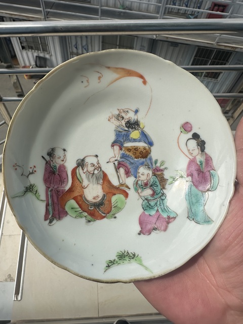 古玩陶瓷粉彩人物故事盤(pán)真品鑒賞圖