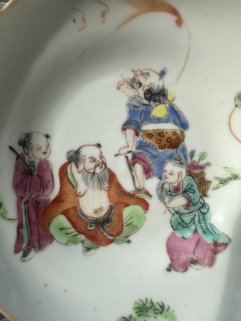 古玩陶瓷粉彩人物故事盤(pán)真品鑒賞圖