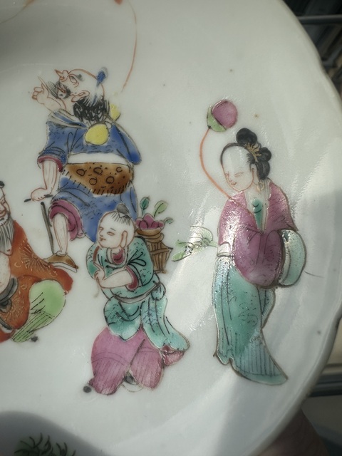 古玩陶瓷粉彩人物故事盤(pán)真品鑒賞圖