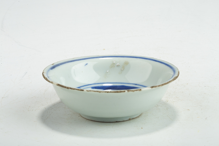 古玩陶瓷明晚·青花山水人物紋小盤真品鑒賞圖