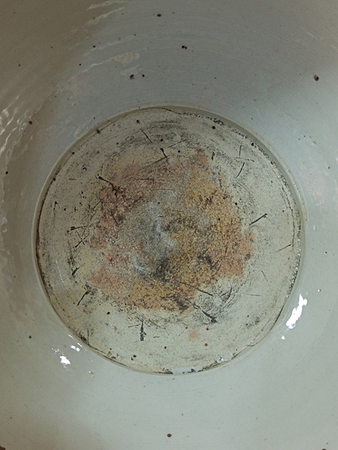 古玩陶瓷霽藍(lán)釉三乳足缽式香爐真品鑒賞圖