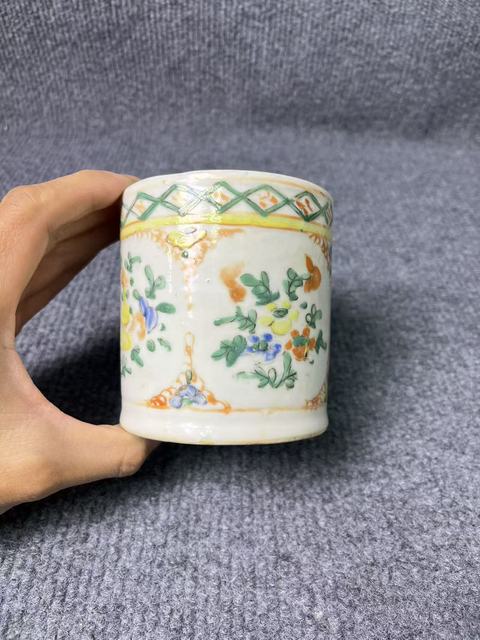 古玩陶瓷葫蘆花卉紋執杯真品鑒賞圖