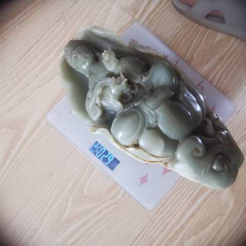 古玩玉器和田玉雕“觀音擺件”真品鑒賞圖