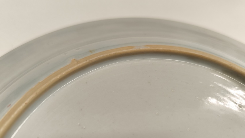 古玩陶瓷雍正青花加彩盤真品鑒賞圖