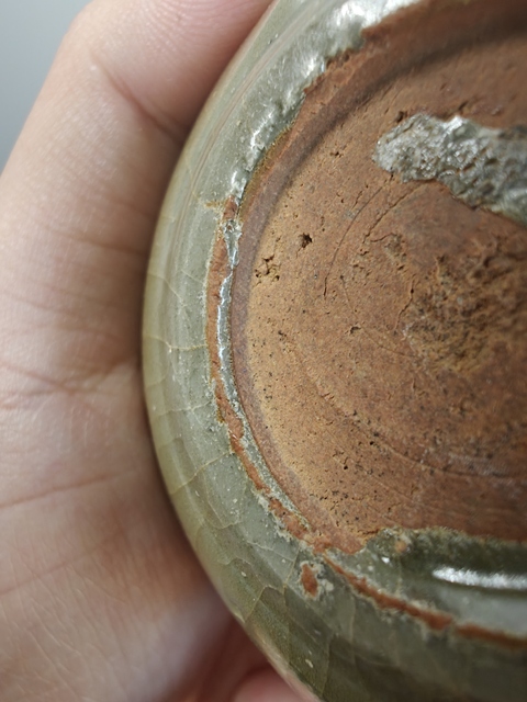 古玩陶瓷龍泉窯臥足盞真品鑒賞圖