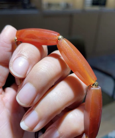 古玩玉器瑪瑙多愣珠真品鑒賞圖