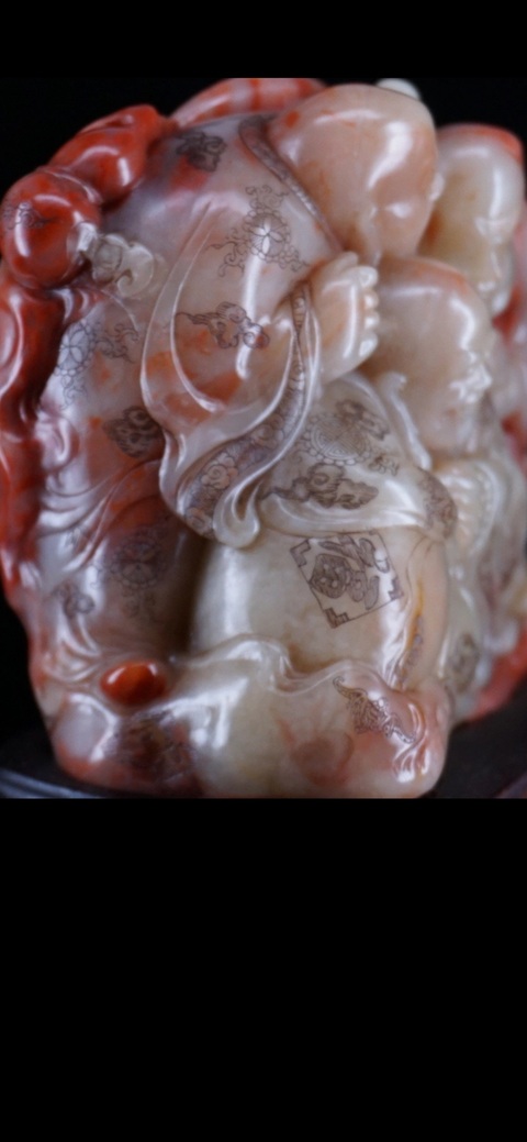 古玩陶瓷壽山善伯洞人物雕件真品鑒賞圖