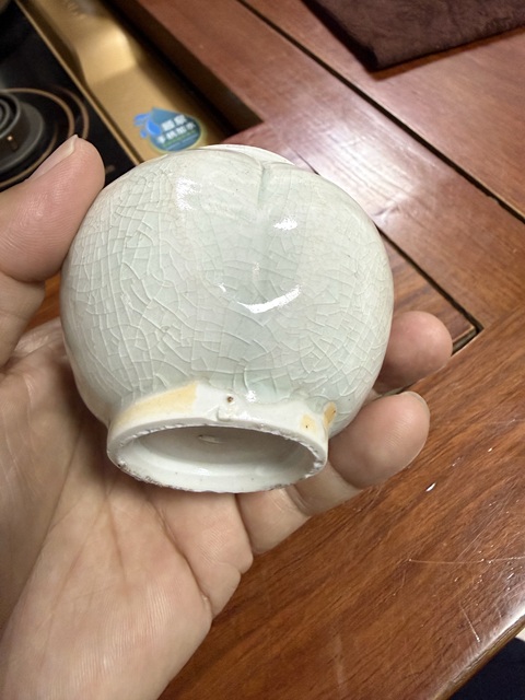 古玩陶瓷青白釉瓜楞罐真品鑒賞圖