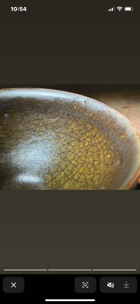 古玩陶瓷建窯茶葉末釉茶盞真品鑒賞圖