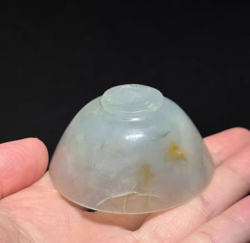 古玩玉器老玉茶杯真品鑒賞圖