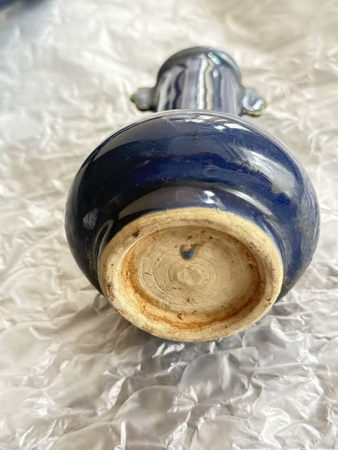 古玩陶瓷霽藍釉瓶真品鑒賞圖