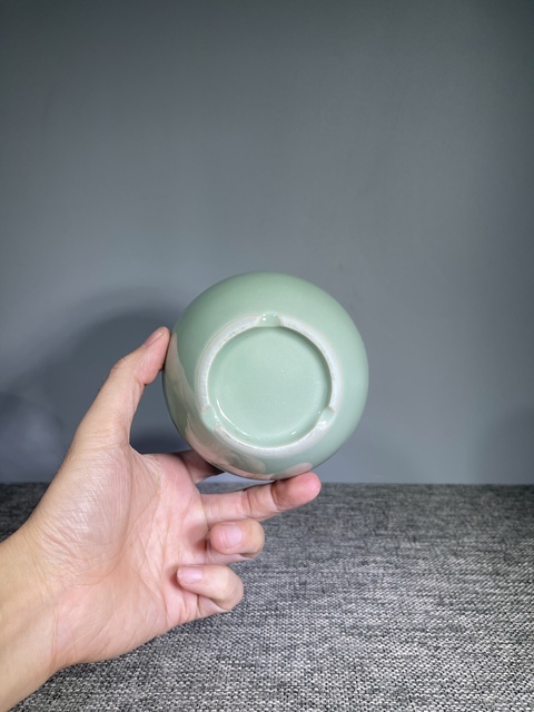 古玩陶瓷民國.青釉水洗(琴爐)拍賣，當前價格500元