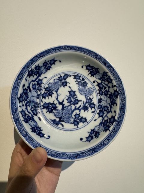 古玩陶瓷雍正青花盤拍賣，當前價格2000元