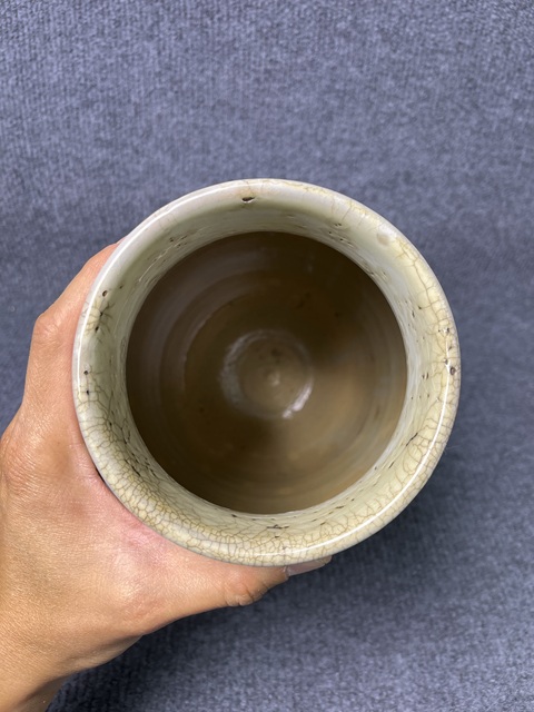 古玩陶瓷青花纏枝花卉紋尊真品鑒賞圖