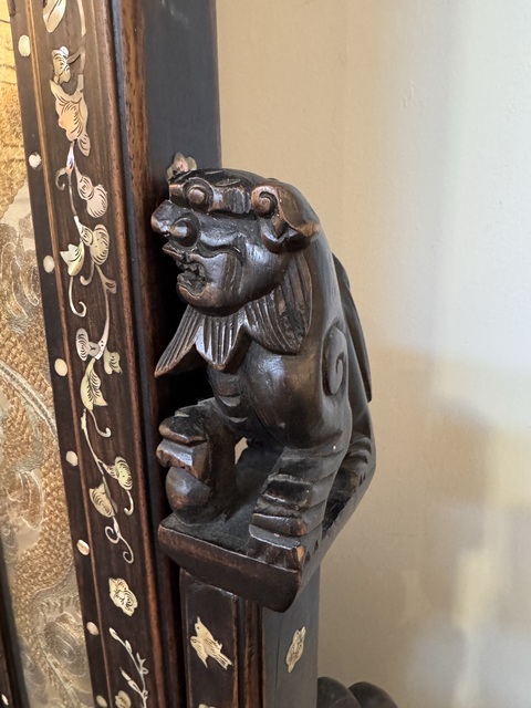 古玩雜項刺繡插屏真品鑒賞圖