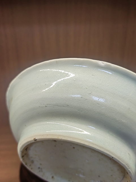 古玩陶瓷元末明初青白釉模印菊紋盤拍賣，當前價格4567元